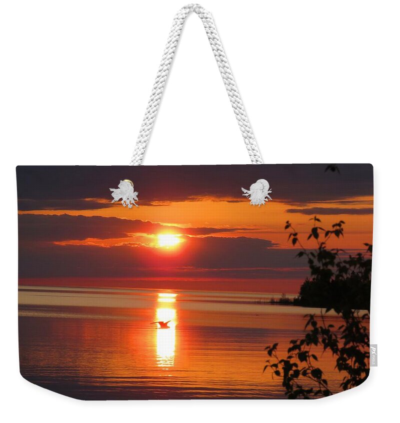Sunset Weekender Tote Bag featuring the photograph Sunset at Trails End by Keith Stokes