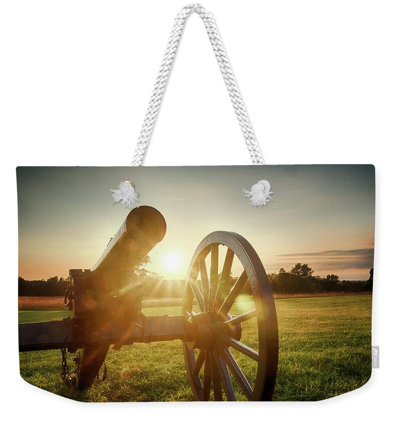 Sun Weekender Tote Bag featuring the photograph Sunset Canon by Travis Rogers