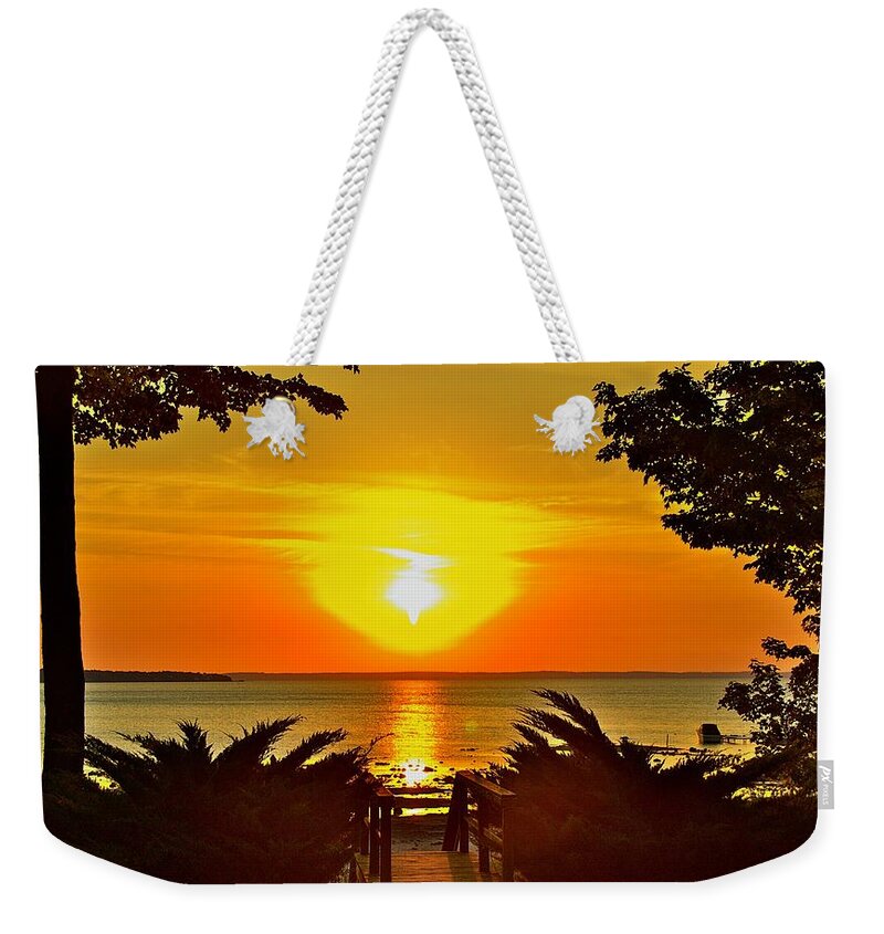 Sunset Weekender Tote Bag featuring the photograph Sunset by Marty Klar
