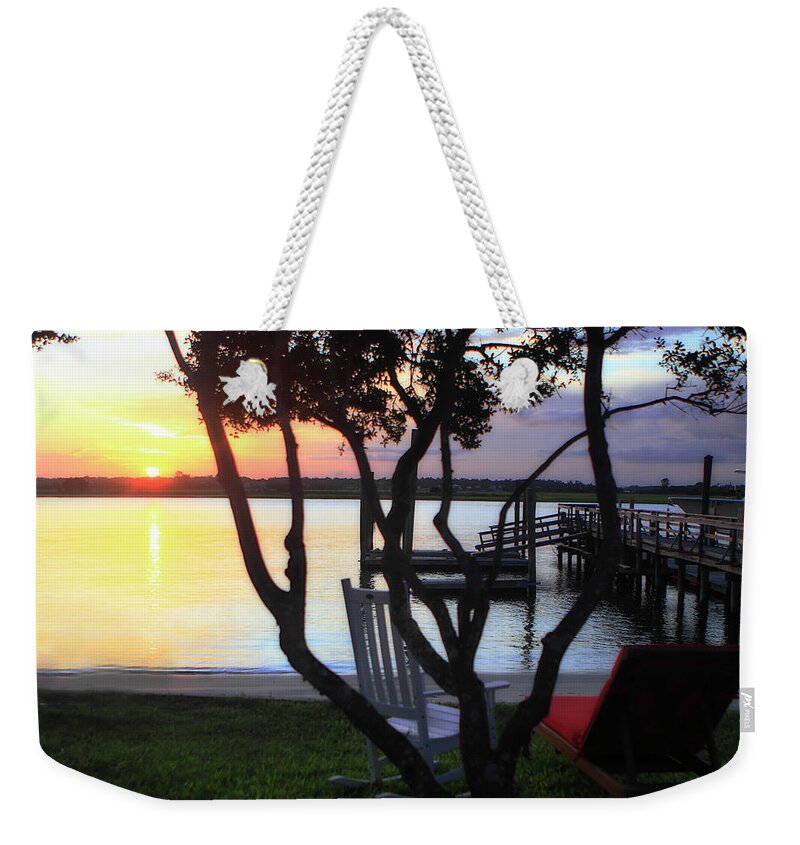 Photo Weekender Tote Bag featuring the photograph Sunset on Shinn Creek - 2 by Alan Hausenflock