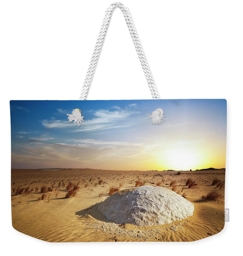 Scenics Weekender Tote Bag featuring the photograph Sunset White Desert by Cinoby