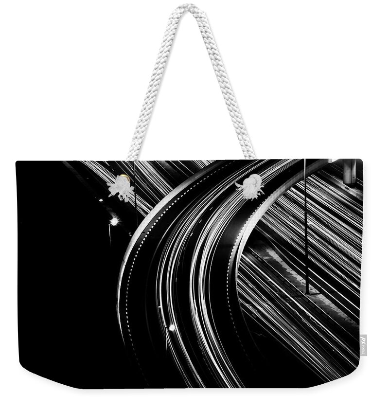 Curve Weekender Tote Bag featuring the photograph Superhighway by Andy Teo Aka Photocillin