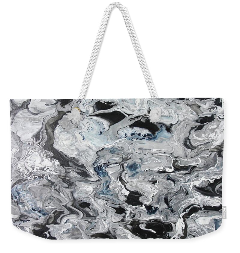 Abstract Weekender Tote Bag featuring the painting Surface 8 by Madeleine Arnett