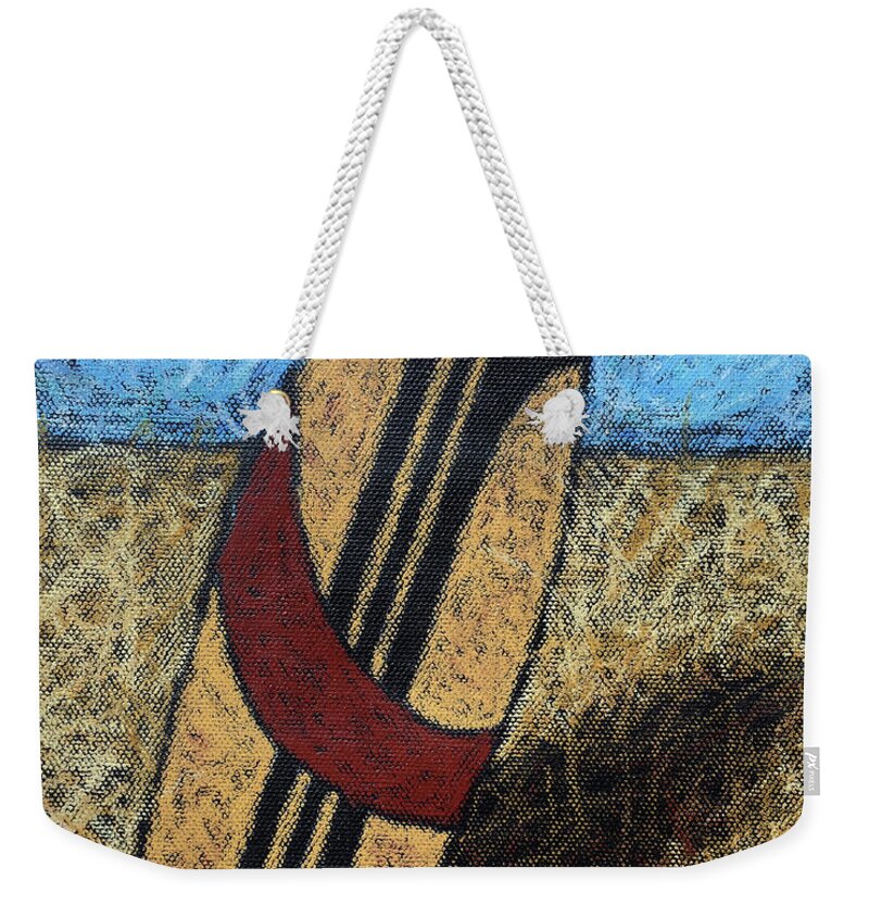 Surfboard Weekender Tote Bag featuring the painting Surfboard's Ready by Karla Beatty