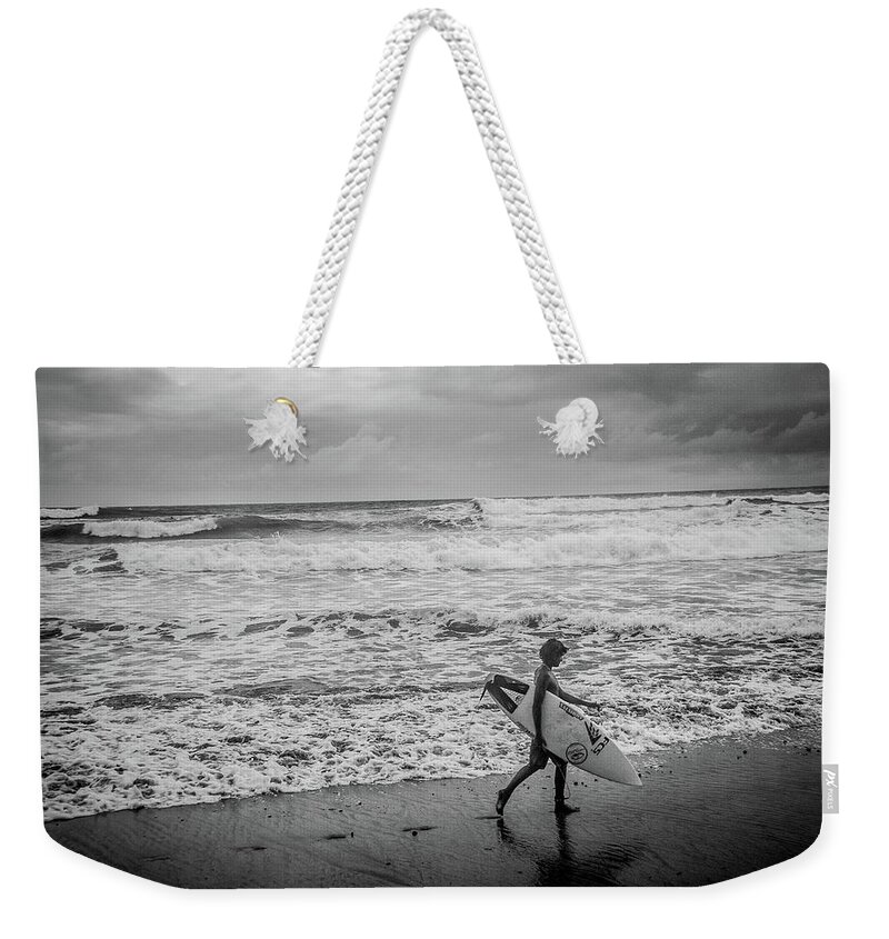 Surfer Weekender Tote Bag featuring the photograph Surfer Boy by Tito Slack