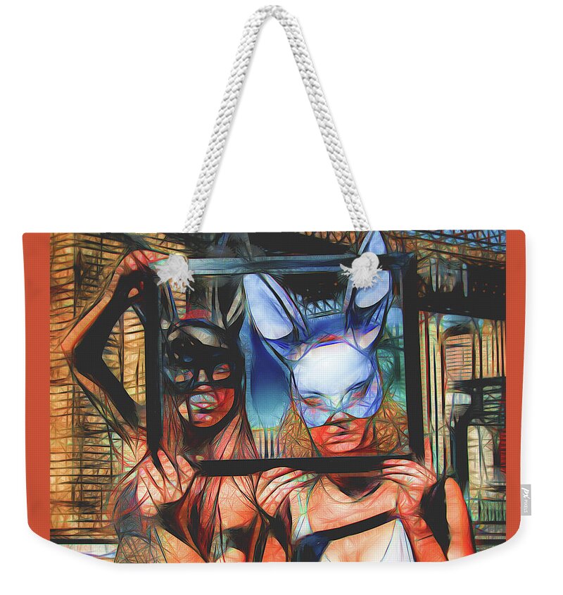 Surreal Weekender Tote Bag featuring the photograph Surreal Fantasy in Brooklyn 4 by Alan Goldberg