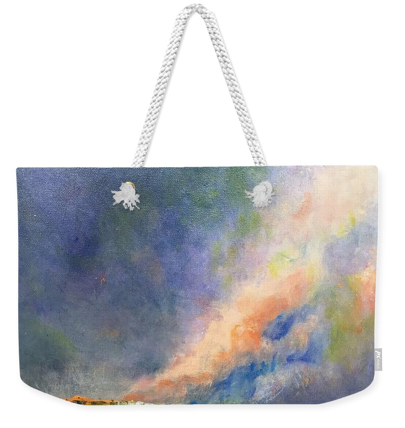Landscape Weekender Tote Bag featuring the painting Sweet Reverie by Jacqui Hawk