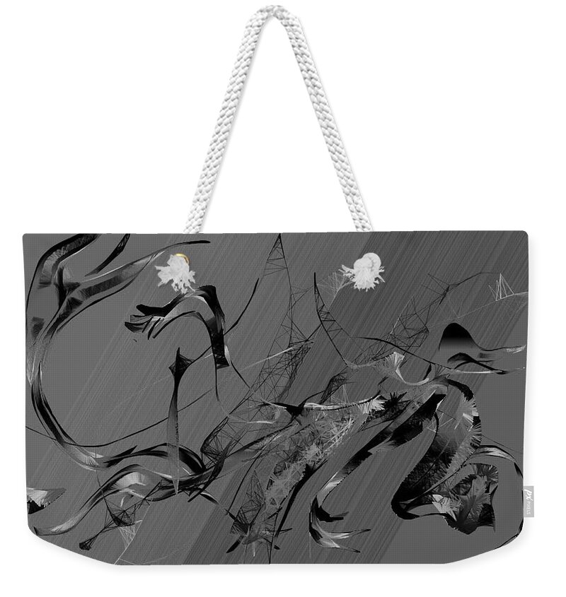 Wave Weekender Tote Bag featuring the digital art Swimming by Asok Mukhopadhyay