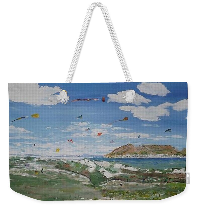 Acrylic Weekender Tote Bag featuring the painting Table Mountain by Denise Morgan