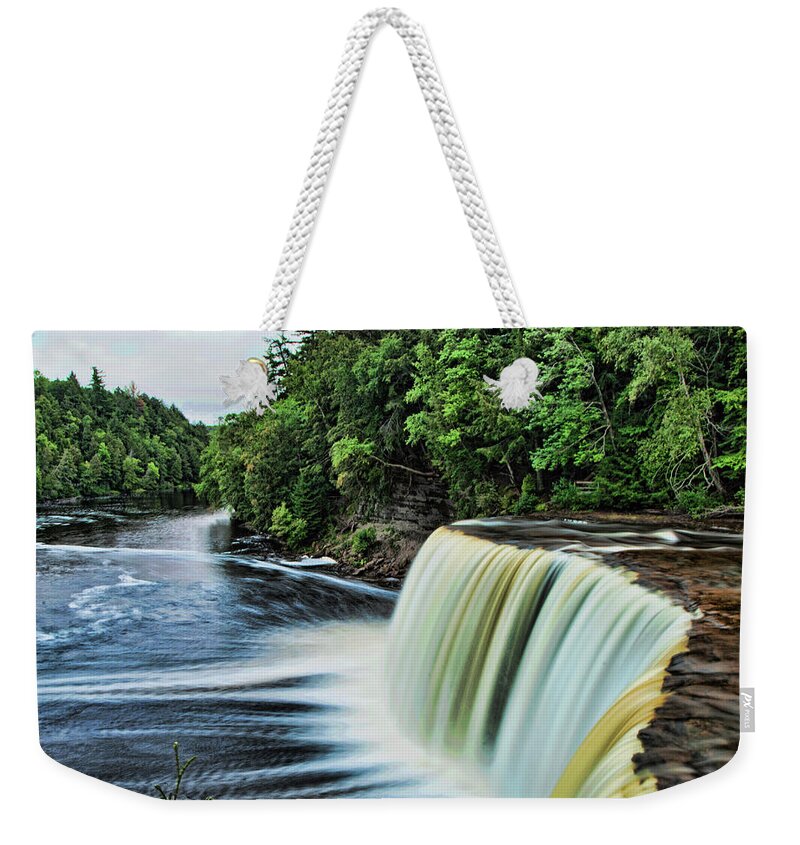Waterfalls Weekender Tote Bag featuring the photograph Tahquamenon Falls, Michigan by Bill Jonscher