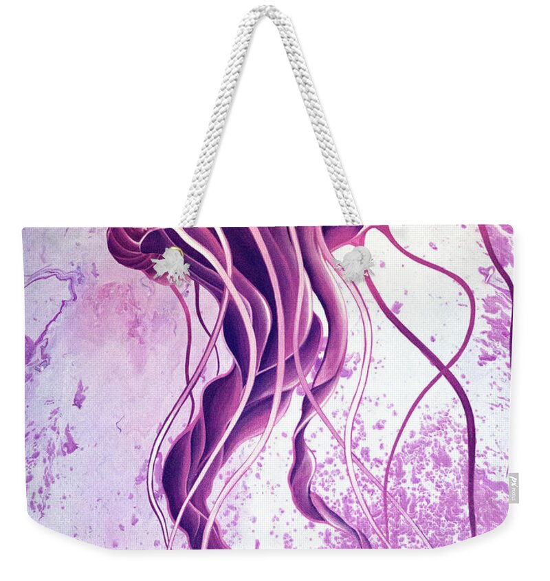 Sea Life Weekender Tote Bag featuring the painting Tangled by William Love
