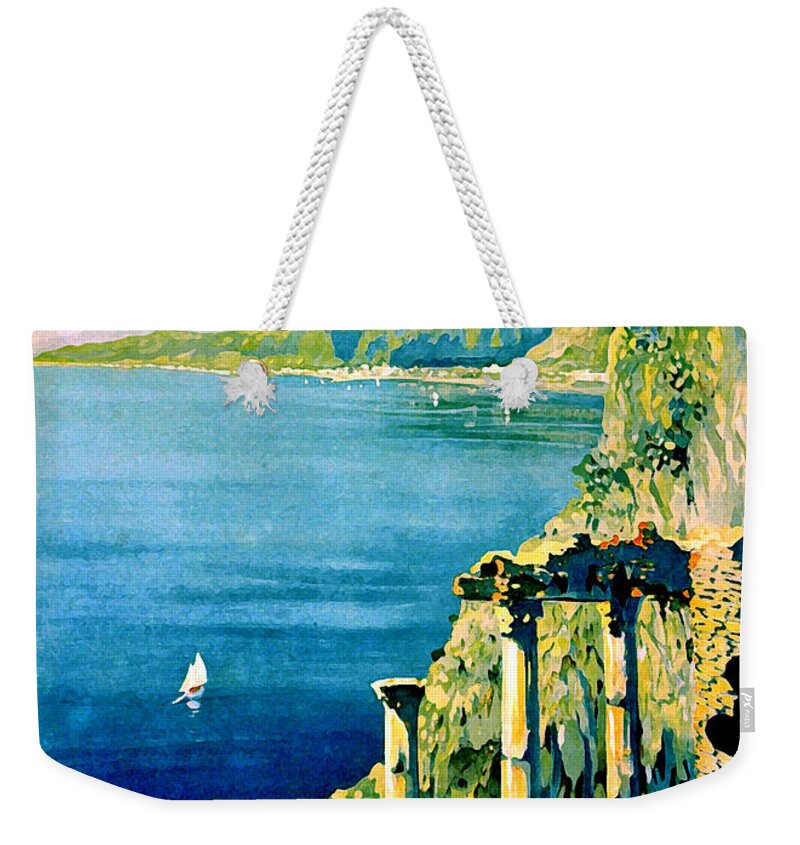 Taormina Weekender Tote Bag featuring the digital art Taornina by Long Shot