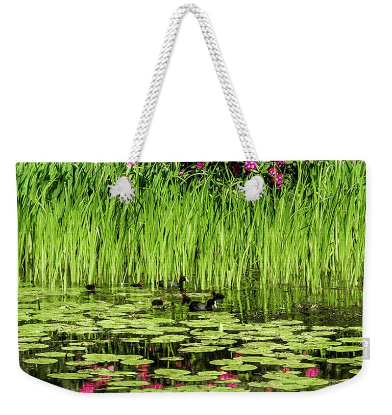Tatton Park Weekender Tote Bag featuring the photograph Tatton Park Pond by David Meznarich