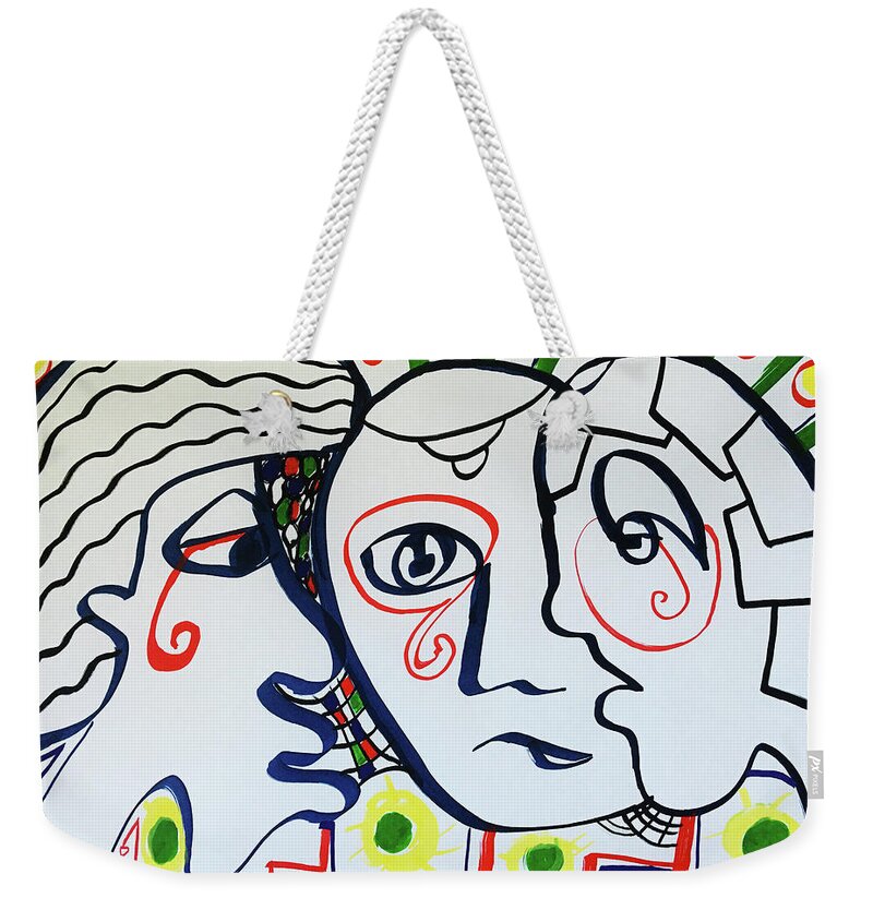 Tears Weekender Tote Bag featuring the painting Tears by Jose Rojas