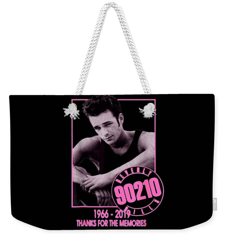 Tee Beverly 90210 Luke Perry T-shirt T-shirt Weekender Tote Bag featuring the photograph Tee Beverly 90210 Luke Perry T-Shirt T-Shirt by Abdessamia Ennajari