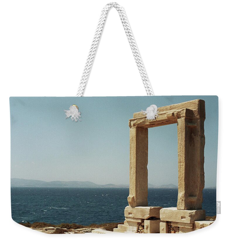 Greek Culture Weekender Tote Bag featuring the photograph Temple Of Apollo In Naxos, Greece by Deimagine