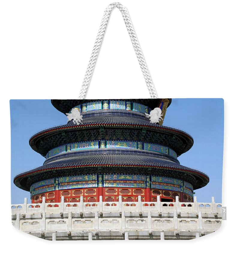 Chinese Culture Weekender Tote Bag featuring the photograph Temple Of Heaven In Beijing, China by Trait2lumiere