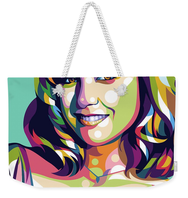 Teri Weekender Tote Bag featuring the digital art Teri Garr by Movie World Posters