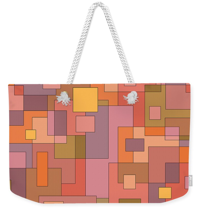 Blocks Weekender Tote Bag featuring the digital art Blocks by Val Arie