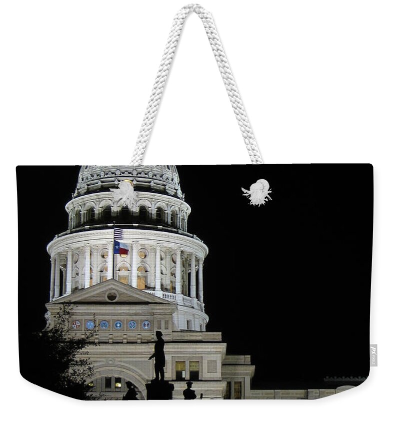 Shadow Weekender Tote Bag featuring the photograph Texas Capitol - Austin by Borsheim