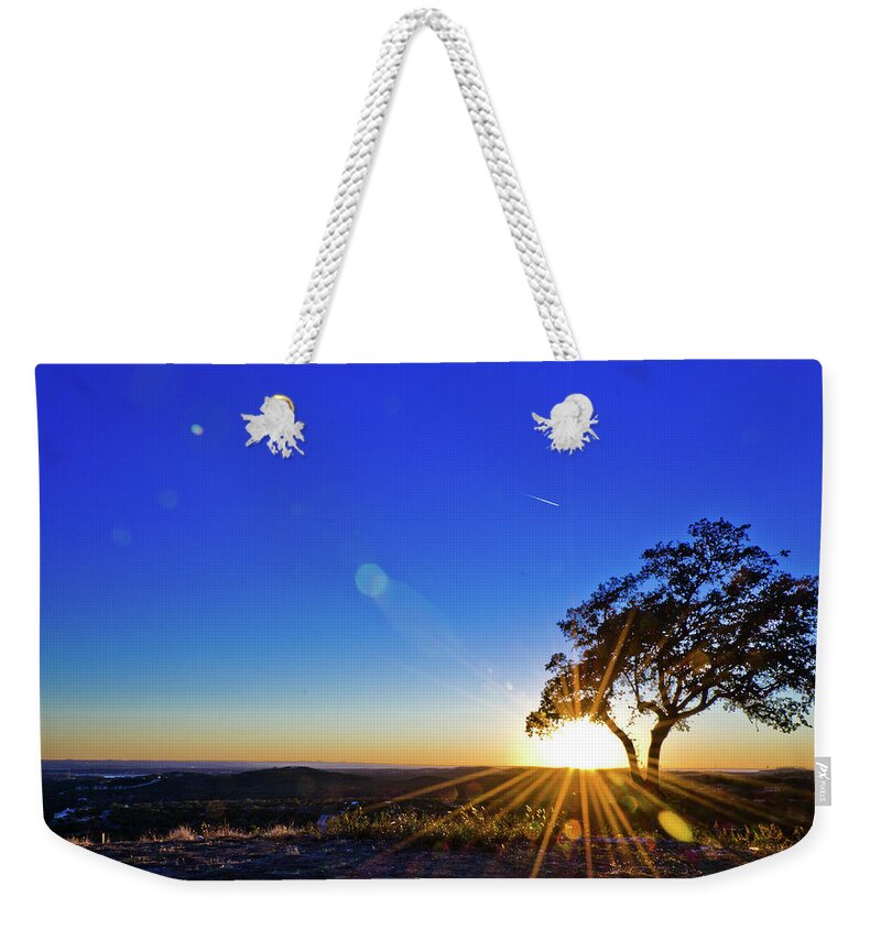 Scenics Weekender Tote Bag featuring the photograph Texas Hill Country At Sunset by Bullcreekstudio.com