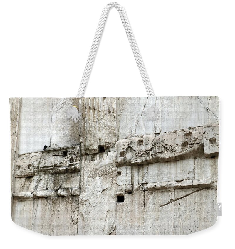 Stone Weekender Tote Bag featuring the photograph Textural Antiquities Rome by Laura Davis