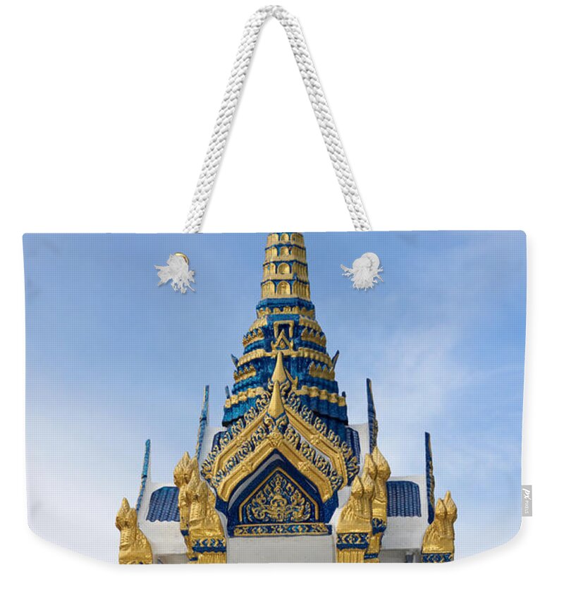 Thai Culture Weekender Tote Bag featuring the photograph Thai Spirit House, Geisterhäuschen by Visual7