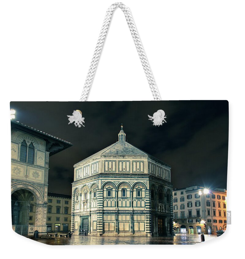 Built Structure Weekender Tote Bag featuring the photograph The Baptistery Of San Giovanni by Deimagine