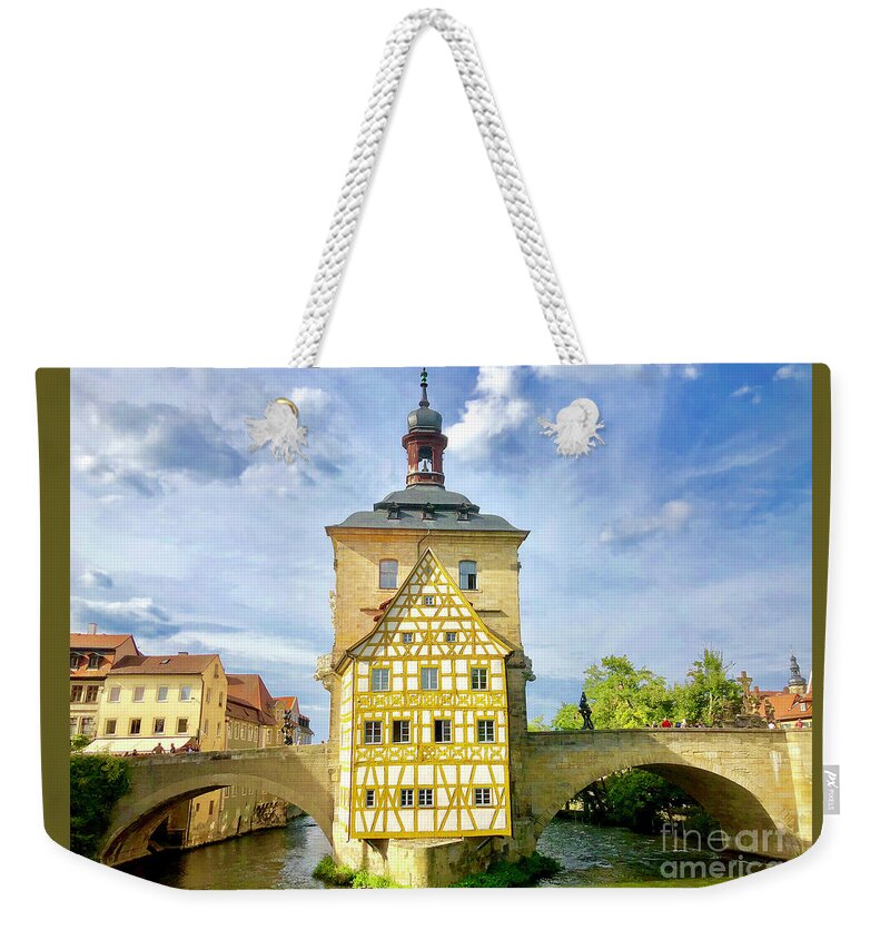 Bamberg Weekender Tote Bag featuring the photograph The beautiful Bavarian town of Bamberg on a gorgeous summers day. by Gunther Allen