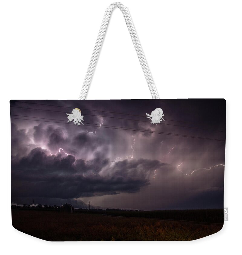 Nebraskasc Weekender Tote Bag featuring the photograph The Best Supercell of the Summer 044 by NebraskaSC