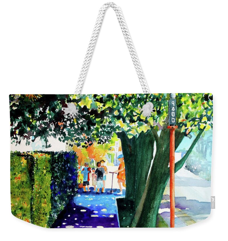 Summer Weekender Tote Bag featuring the painting The Boys of Summer by Phyllis London