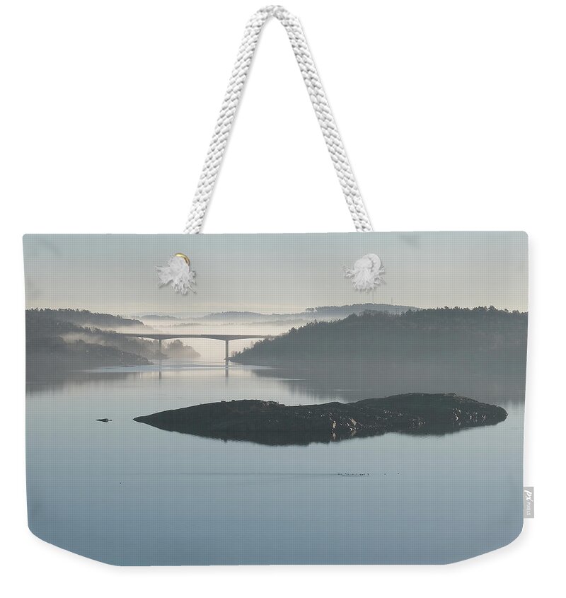Sweden Weekender Tote Bag featuring the pyrography The bridge by Magnus Haellquist
