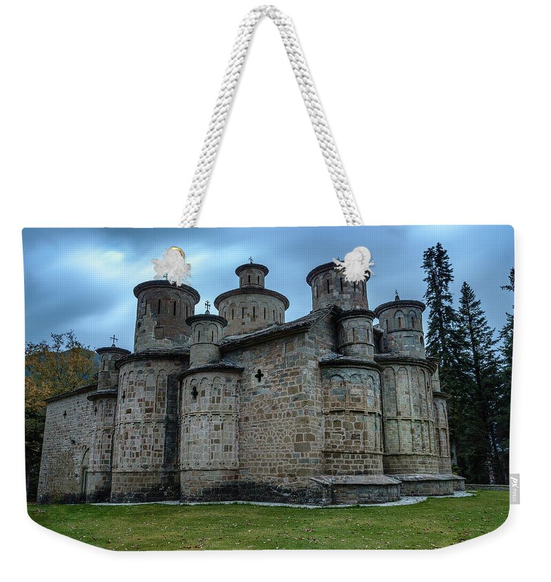 Europe Weekender Tote Bag featuring the photograph The church of the Exaltation of the Holy Cross by Elias Pentikis