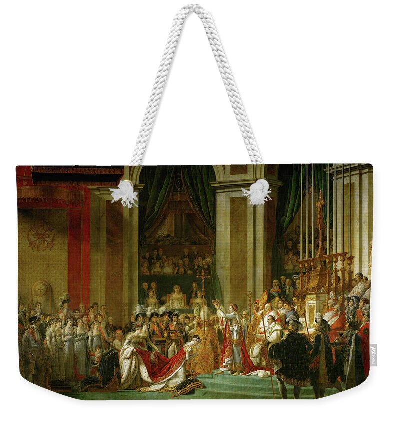 Jacques-louis David Weekender Tote Bag featuring the painting The Coronation of Napoleon by Jacques-Louis David
