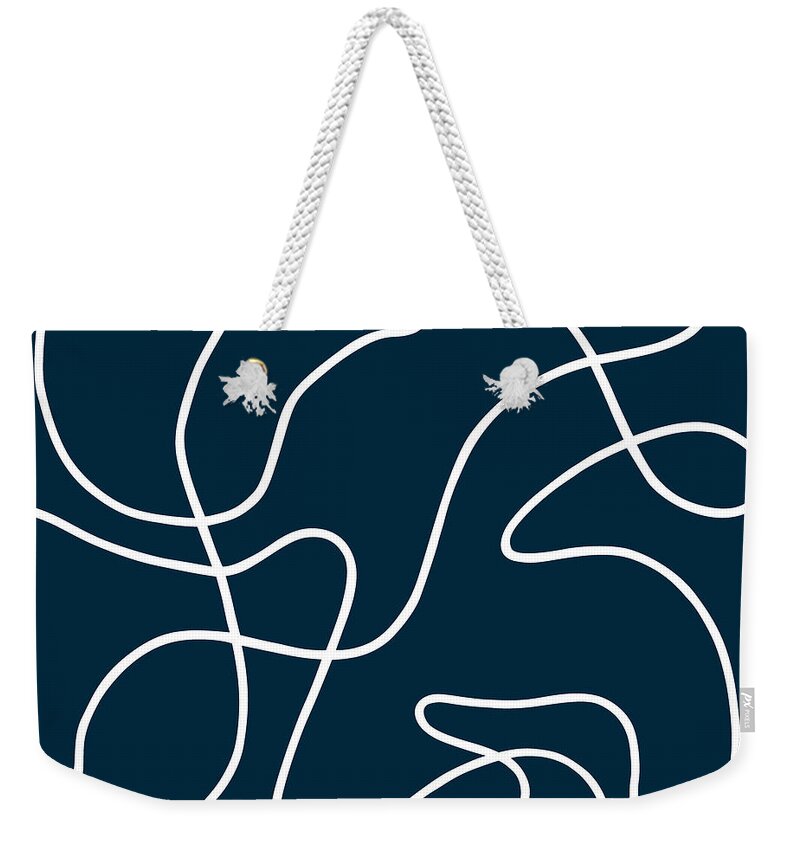 The Dancers Weekender Tote Bag featuring the painting The Dancers Kali - in blue by Nikita Coulombe