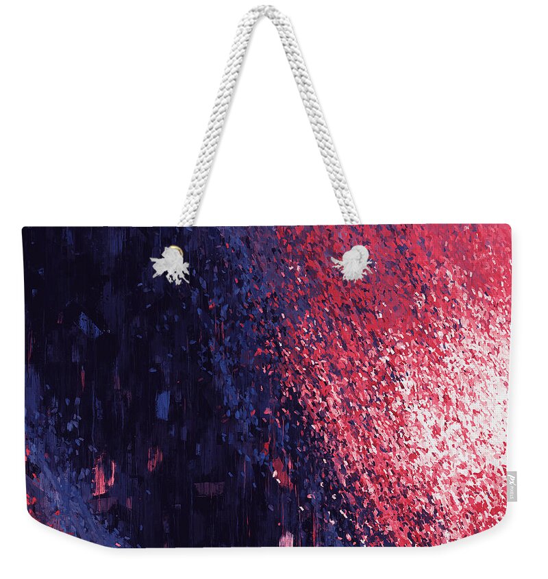 Purple Weekender Tote Bag featuring the painting The Dreamers - 03 by AM FineArtPrints