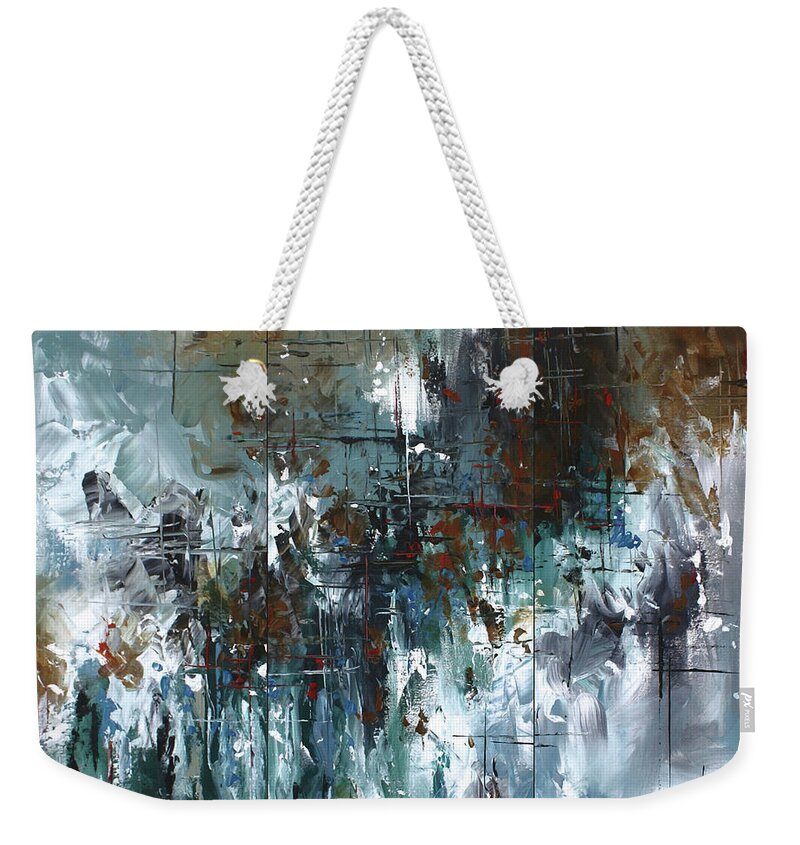 Abstract Weekender Tote Bag featuring the painting The Eternal Gate by Michael Lang