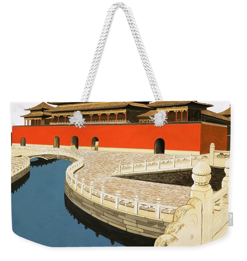 China Weekender Tote Bag featuring the painting The Forbidden City by English School