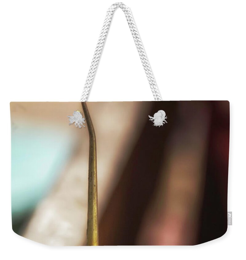 Oil Can Weekender Tote Bag featuring the photograph The Galvanized Heart by Natural Abstract Photography
