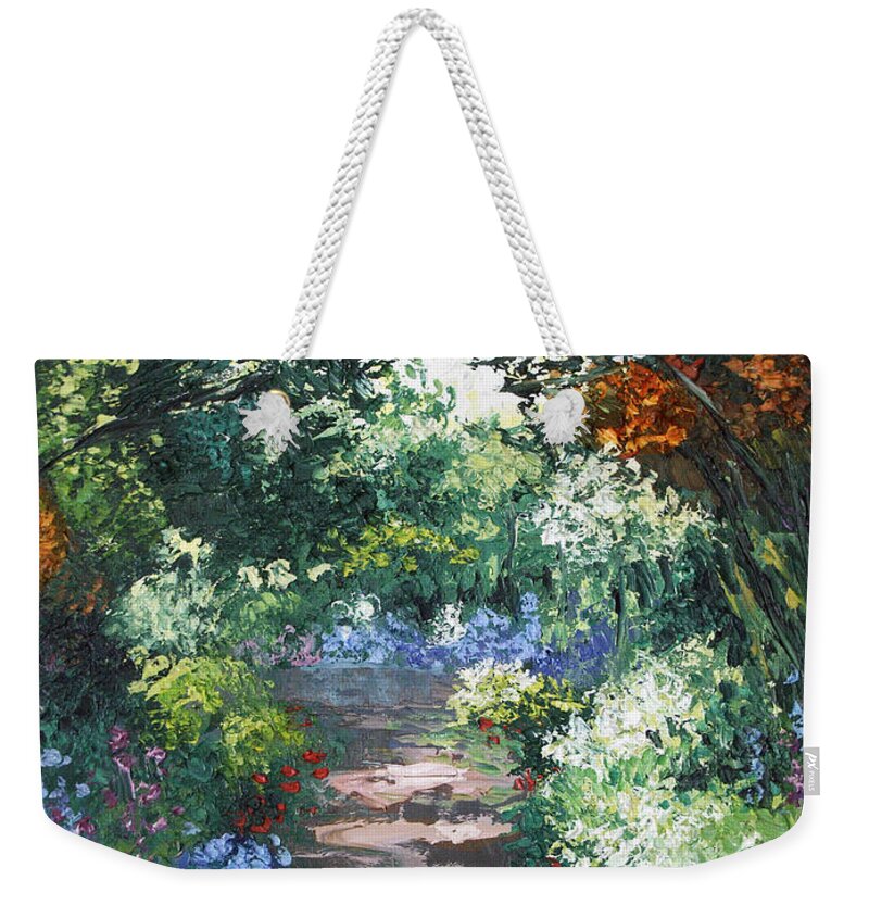 Impressionist Weekender Tote Bag featuring the painting The Garden by Anthony Falbo
