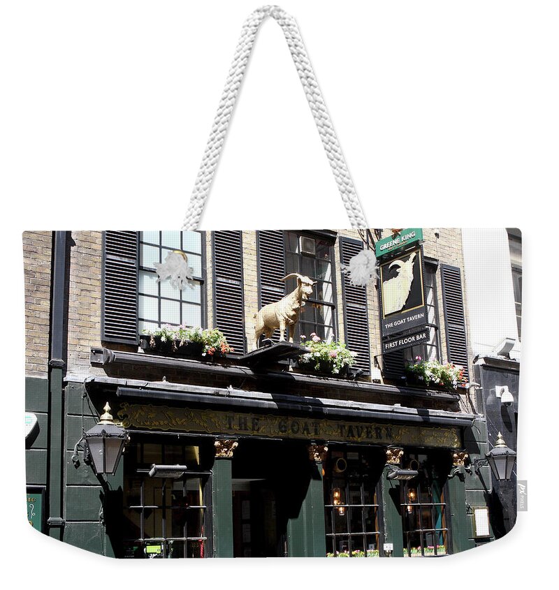 London Weekender Tote Bag featuring the photograph The Goat Tavern, London by Aidan Moran