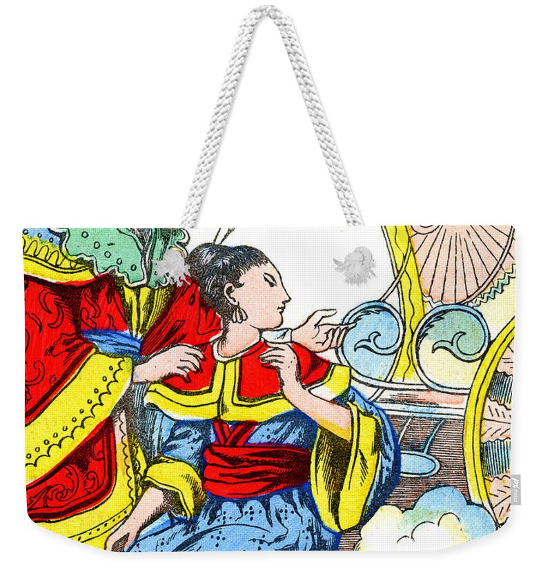 Cinderella Weekender Tote Bag featuring the painting The Japanese Cinderella by Japanese School