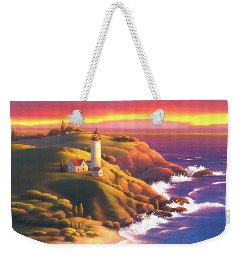 Light House Weekender Tote Bag featuring the painting The Light House by Robin Moline