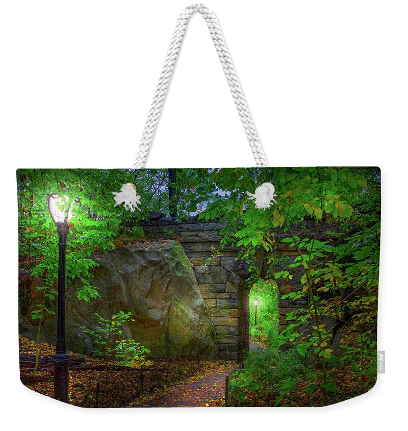 New York City Weekender Tote Bag featuring the photograph The Magic of Central Park by Mark Andrew Thomas
