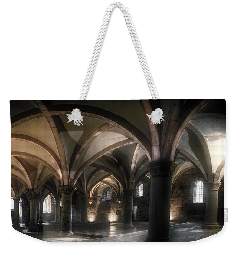 Monks Weekender Tote Bag featuring the photograph The monks hall by Micah Offman