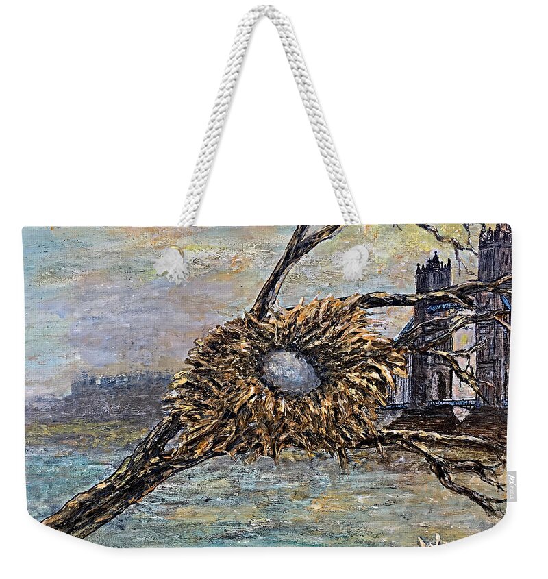 The Nest Weekender Tote Bag featuring the painting The Nest London by Richard Wandell