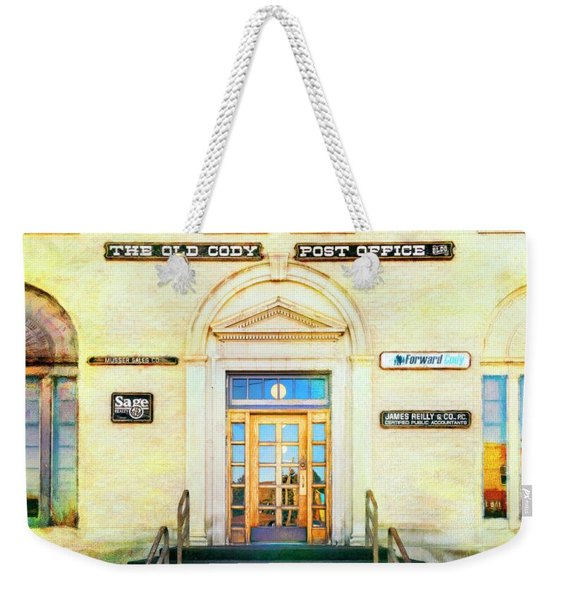 Cody Weekender Tote Bag featuring the photograph The Old Cody Post Office by Craig J Satterlee