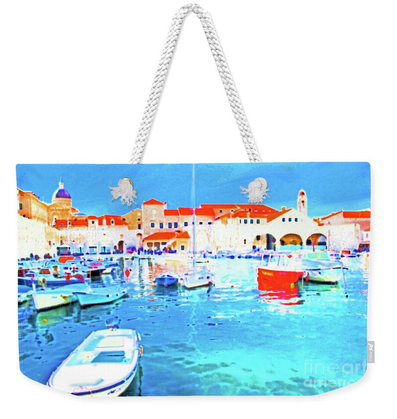 Croatia Weekender Tote Bag featuring the photograph The Old Harbor by Becqi Sherman