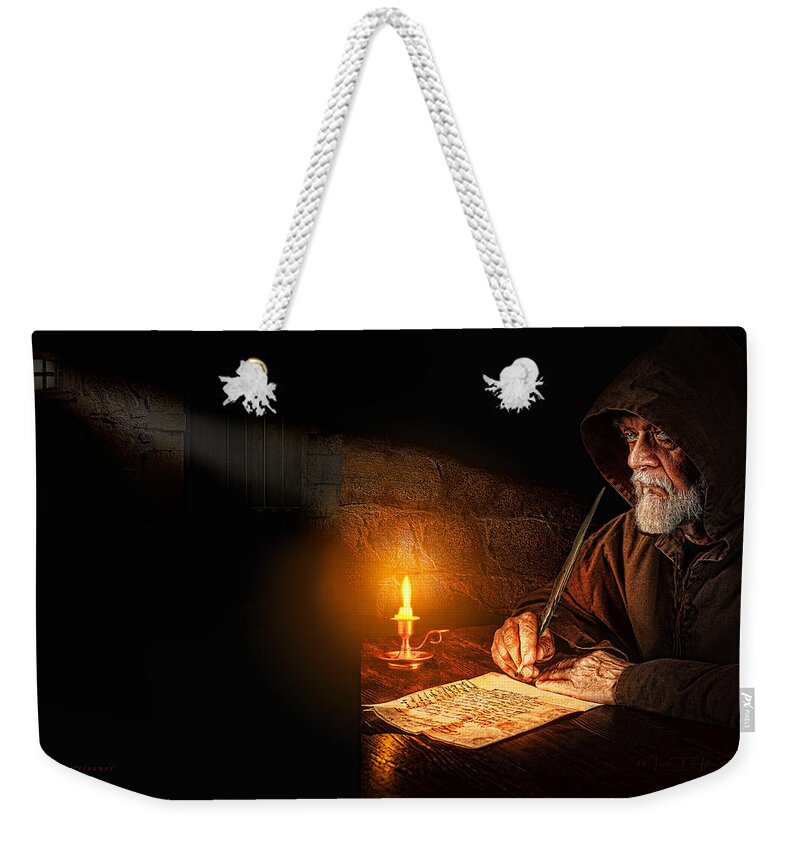 Prison Weekender Tote Bag featuring the digital art The Prisoner by Mark Allen