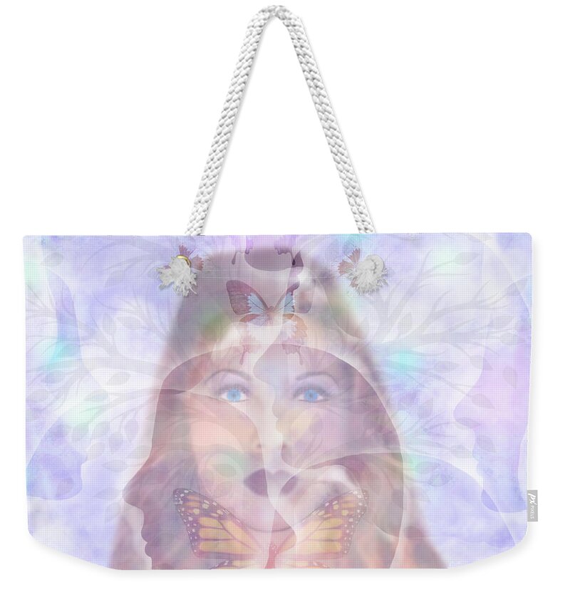 Prophecy Weekender Tote Bag featuring the digital art The Prophecy by Diamante Lavendar